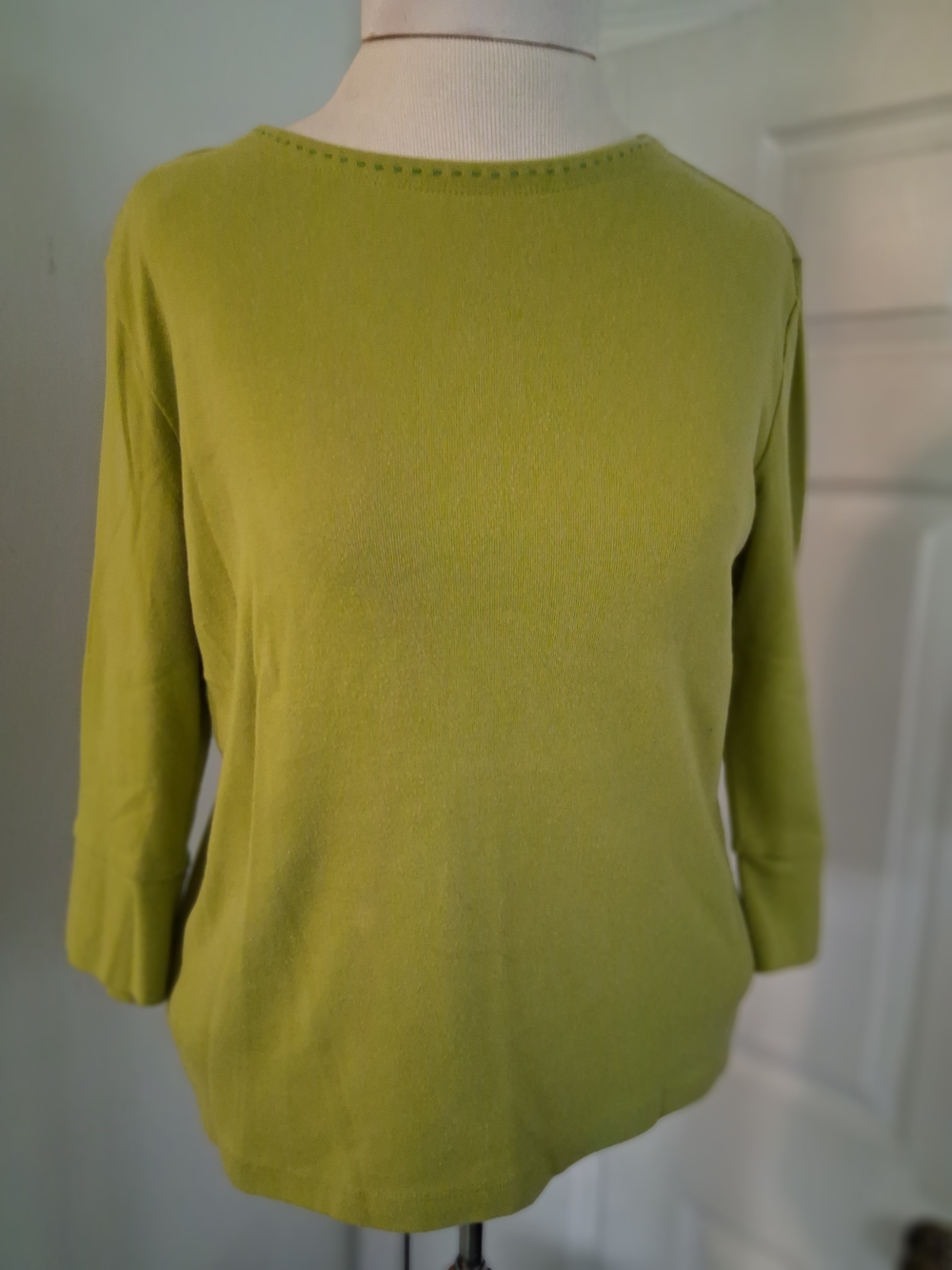 Studio Works Lime Green Crewneck Sweater